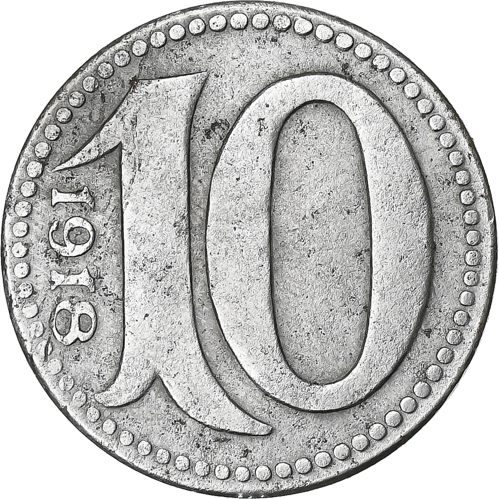 Germany, Stadt Mainz, 10 Pfennig, 1918, , Iron