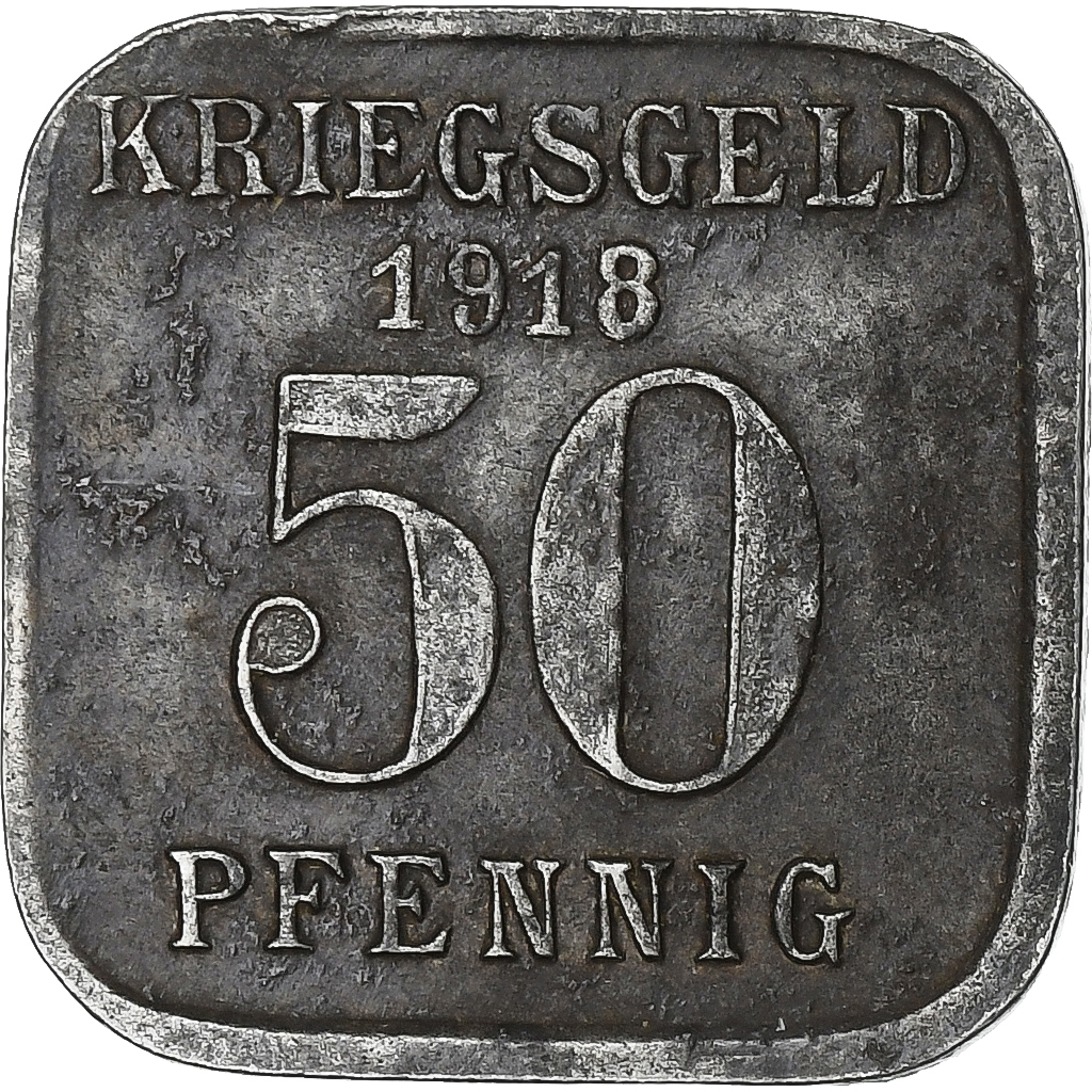 Germany, Stadt Mülheim an der Ruhr, 50 Pfennig, 1918, , Iron