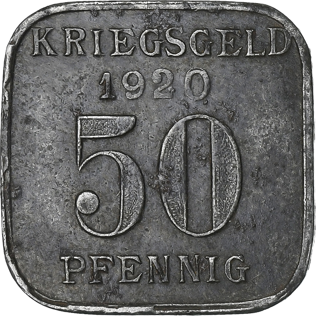 Germany, Stadt Mülheim an der Ruhr, 50 Pfennig, 1920, , Iron