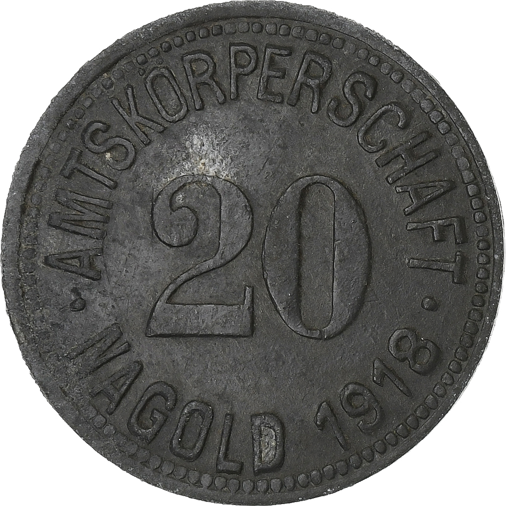 Germany, Stadt Nagold, 20 Pfennig, 1918, , Zinc