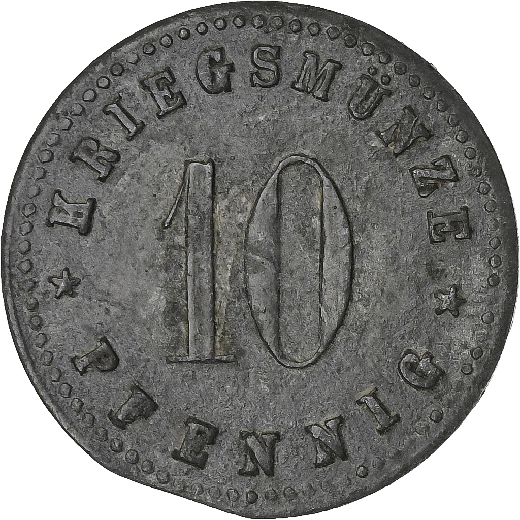 Germany, Stadt Neu-Ulm, 10 Pfennig, 1917, , Zinc