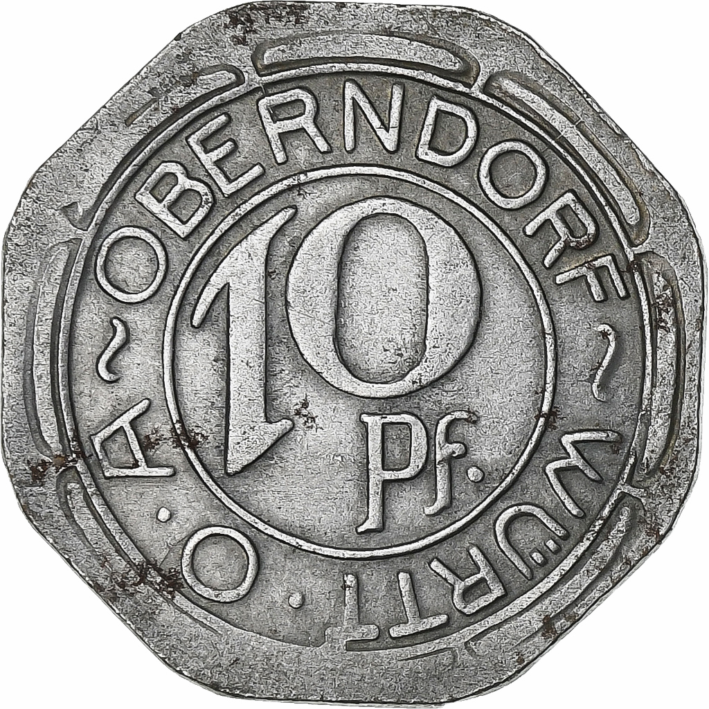 Germany, Stadt Oberndorf, 10 Pfennig, 1918, , Iron