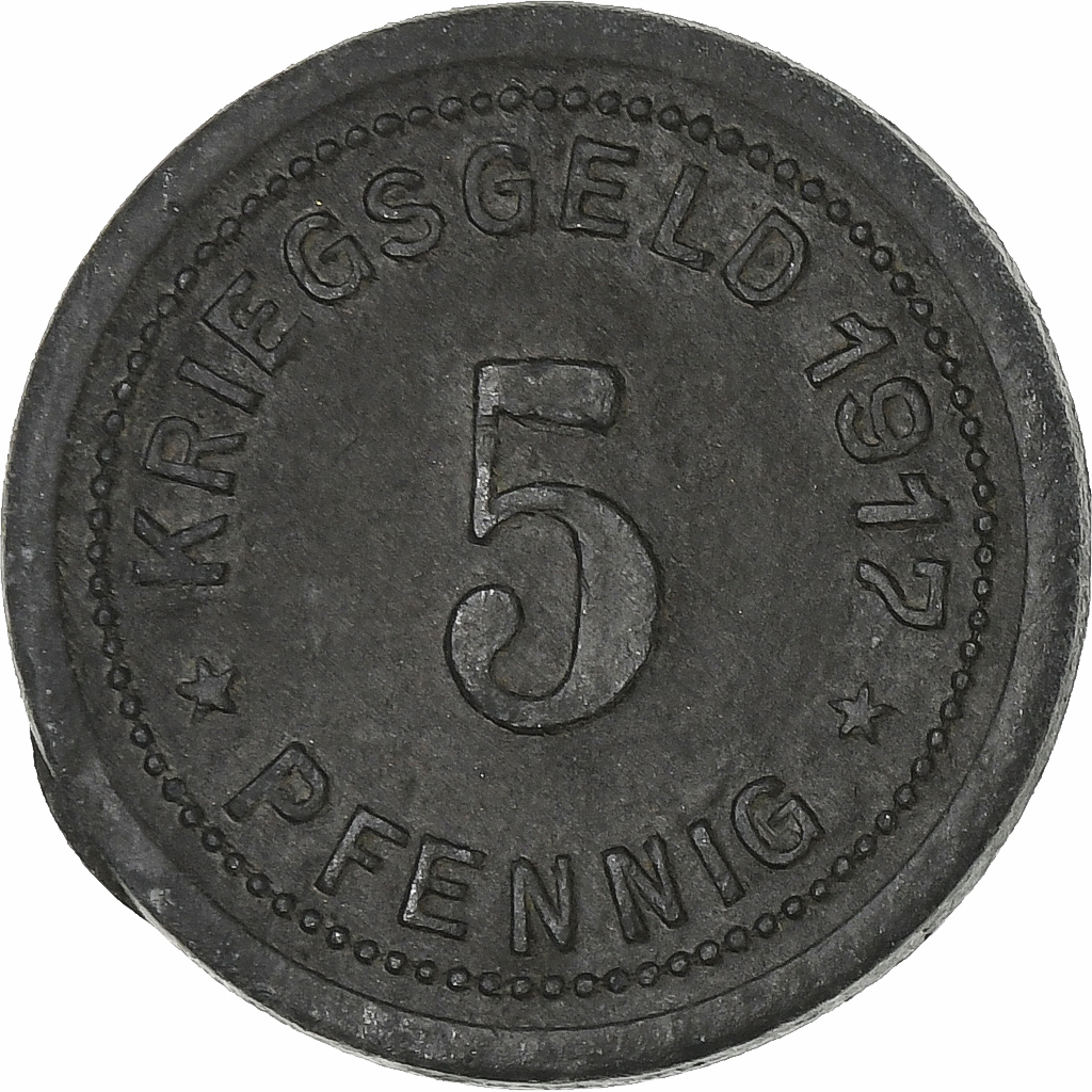 Germany, Stadt Ohligs, 5 Pfennig, 1917, , Zinc