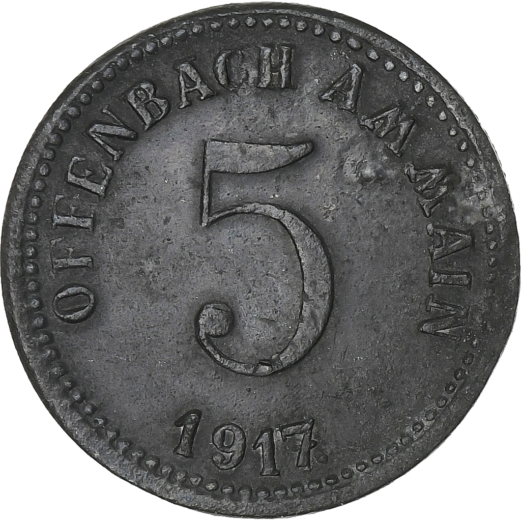 Germany, Stadt Offenbach am Main, 5 Pfennig, 1917, , Zinc