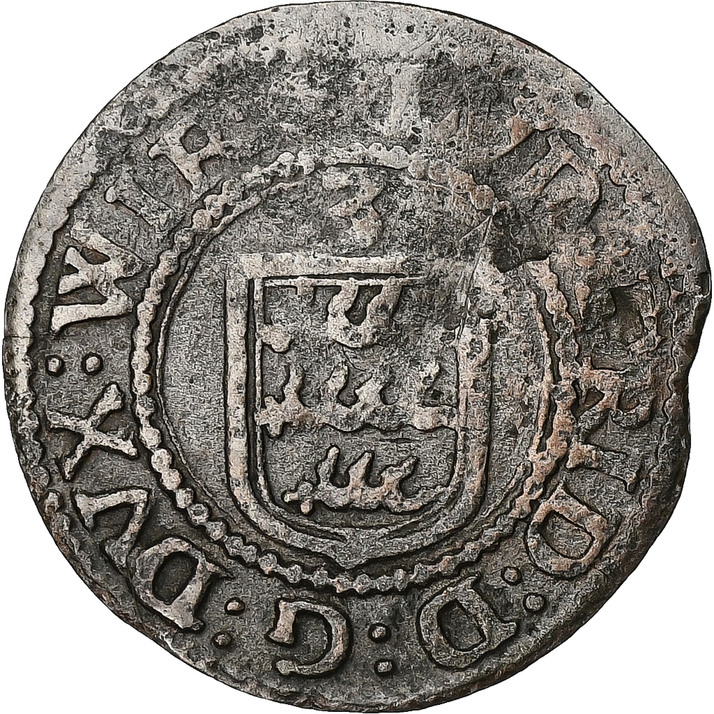 Comté de Montbéliard, Louis-Frédéric, 3 Kreuzer, 1624, Montbéliard, Billon