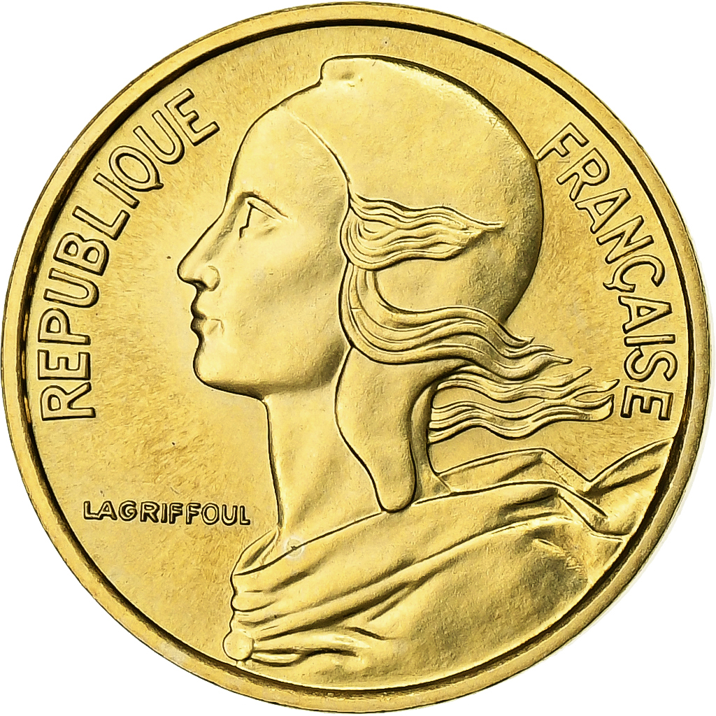 France, 5 Centimes, Marianne, 1974, Monnaie de Paris, série FDC