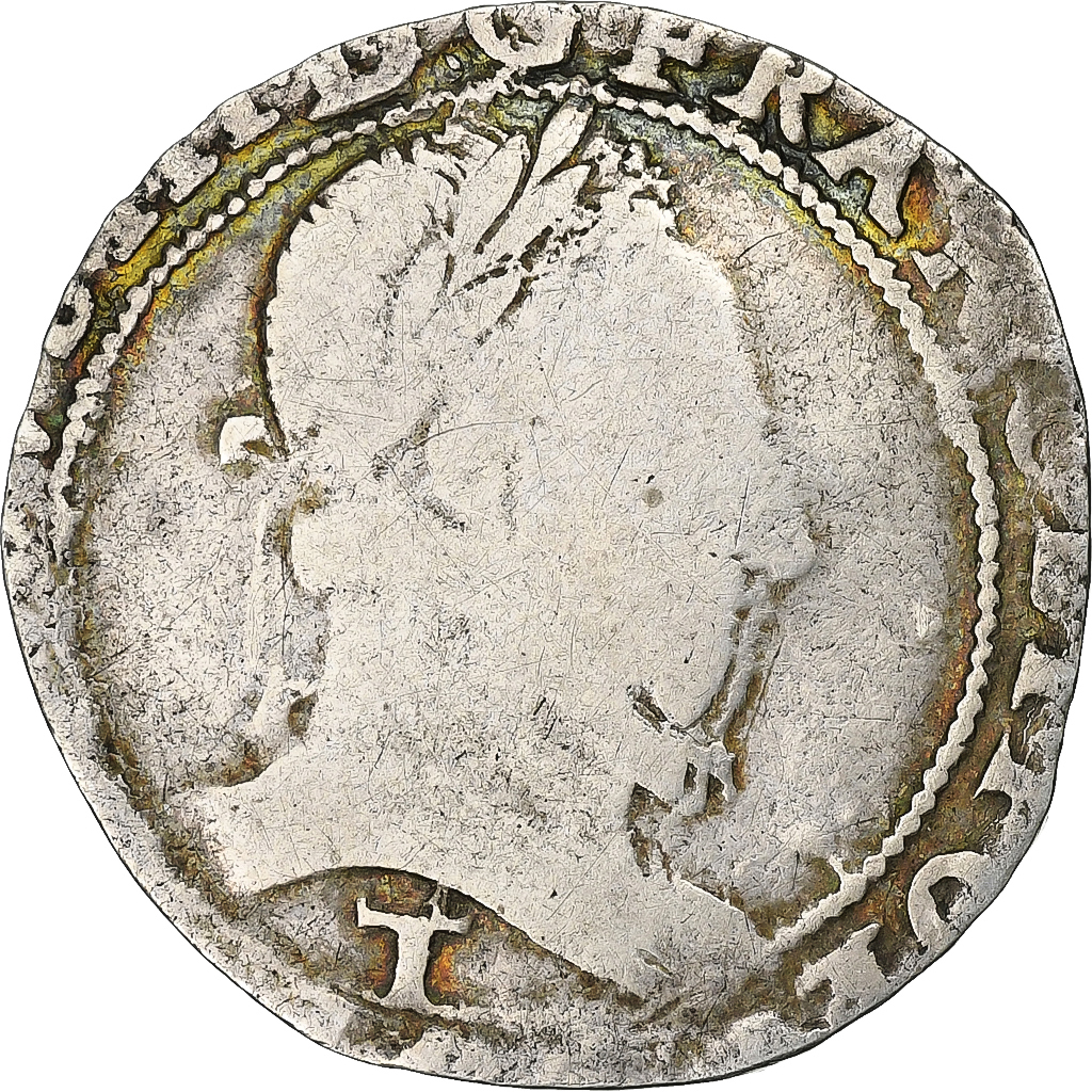 France, Henri III, 1/2 Franc au col plat, 1578, Nantes, Silver, F