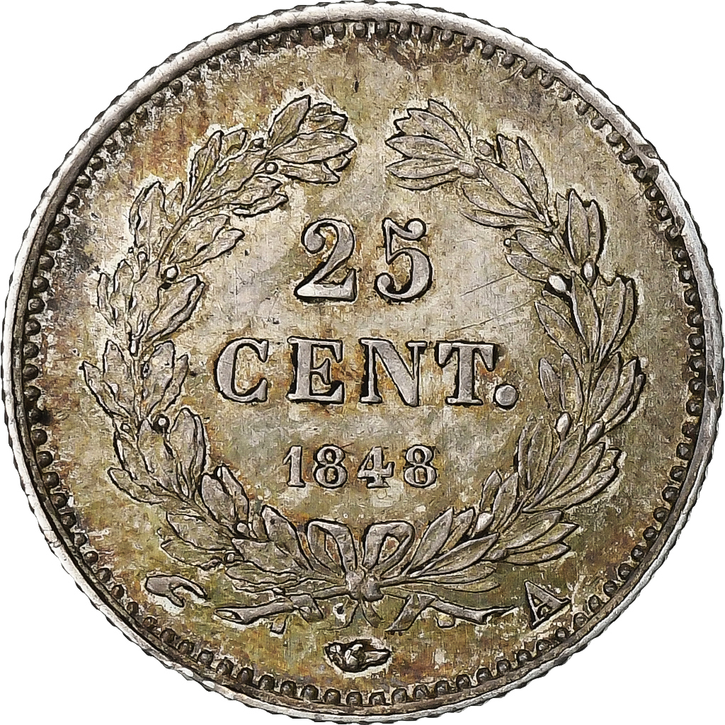 France, Louis-Philippe I, 25 Centimes, 1848, Paris, Silver, 