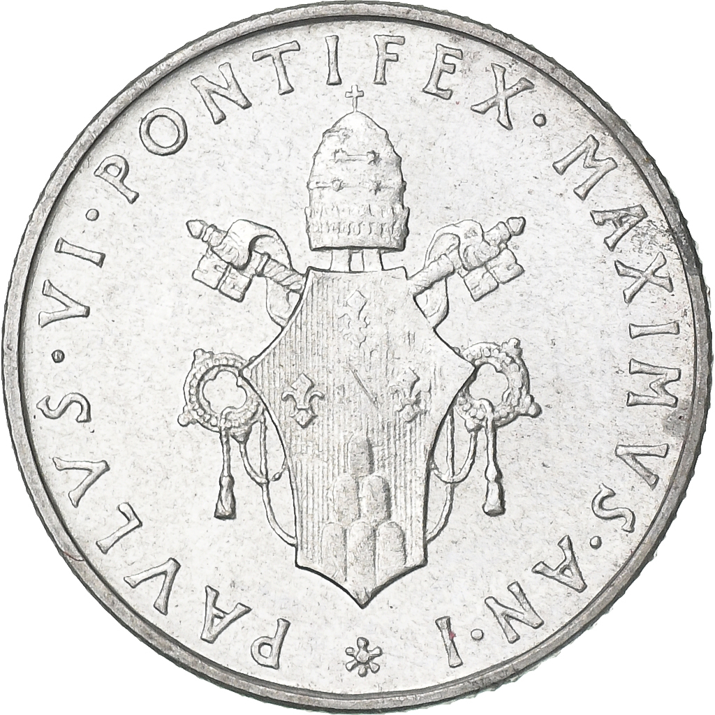 Vatican, Paul VI, 2 Lire, 1963, Rome, Aluminum, 