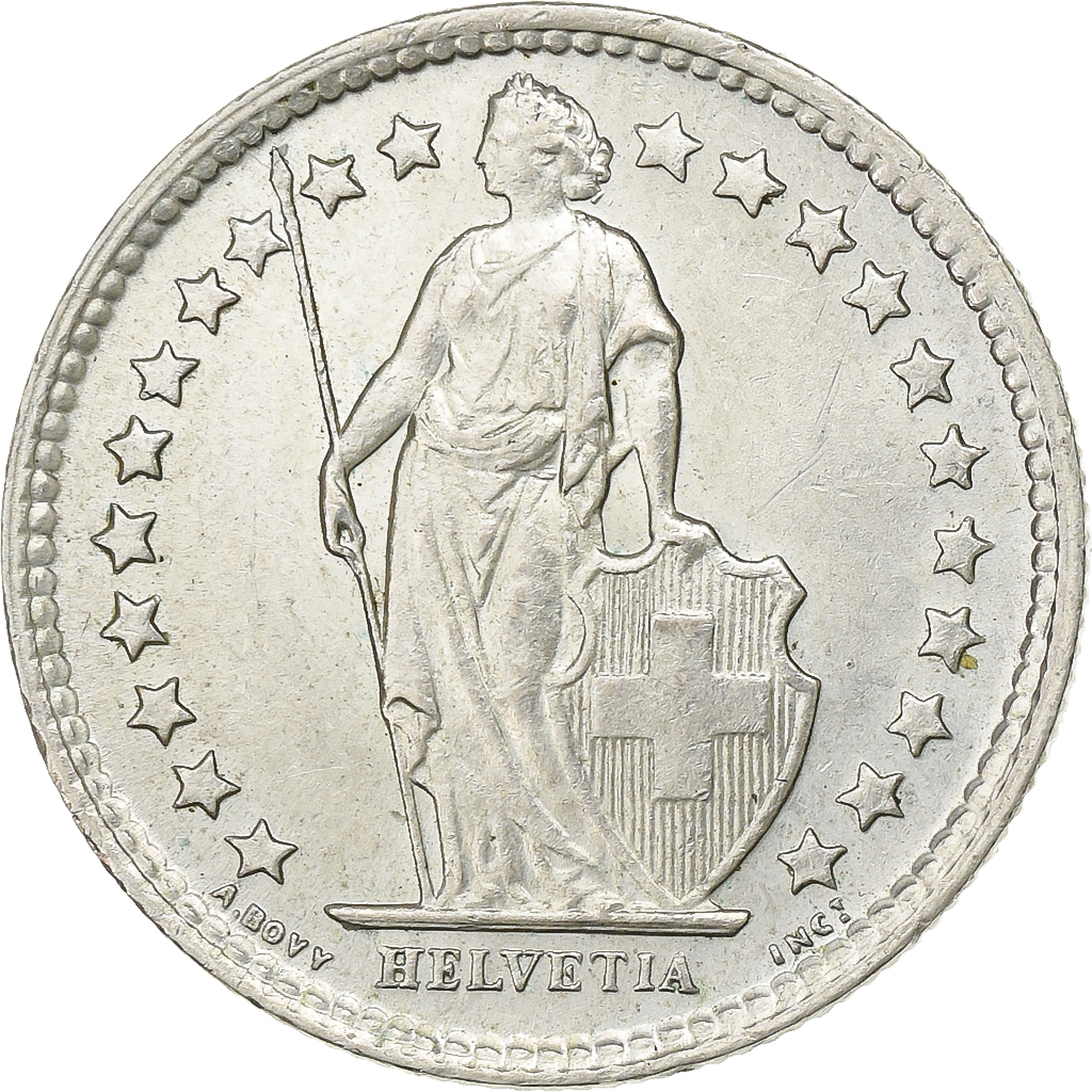 Switzerland, 1/2 Franc, 1958, Bern, Silver, , KM:23