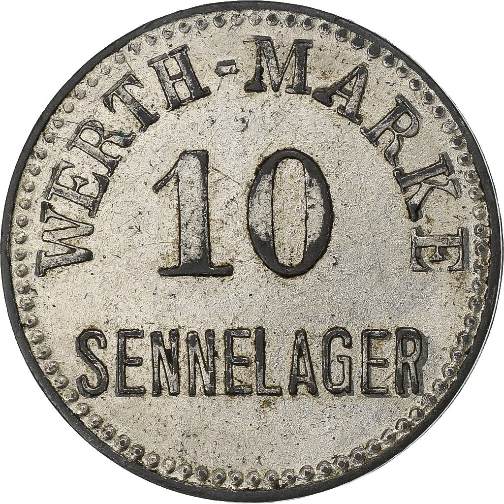Germany, Werth-Mark, 10 Pfennig, SENNELAGER, , Nickel plated zinc