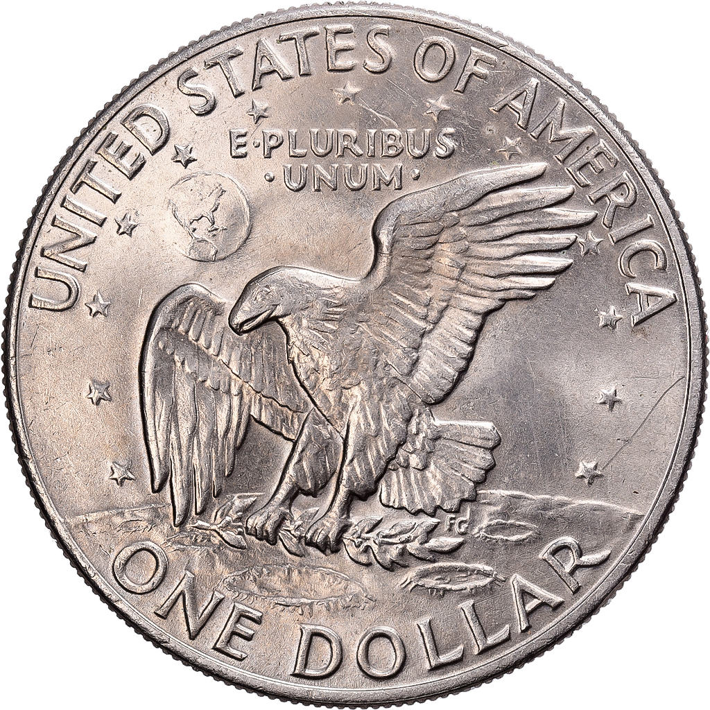 United States, Dollar, Eisenhower, 1974, Denver, Copper-Nickel Clad Copper