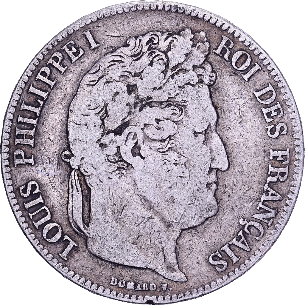 France, Louis Philippe I, 5 Francs, 1834, Rouen, Silver, , Gadoury:678