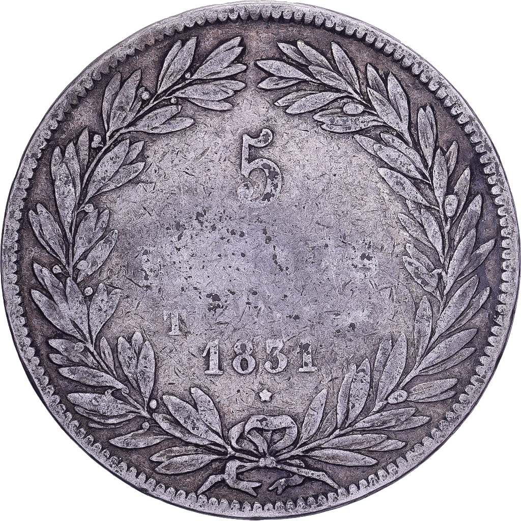 France, Louis Philippe I, 5 Francs, 1831, Nantes, Silver, , Gadoury:676