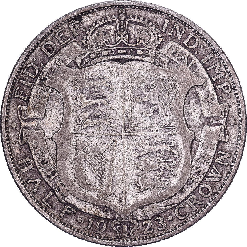 Great Britain, Edward VII, 1/2 Crown, 1923, British Royal Mint, Silver