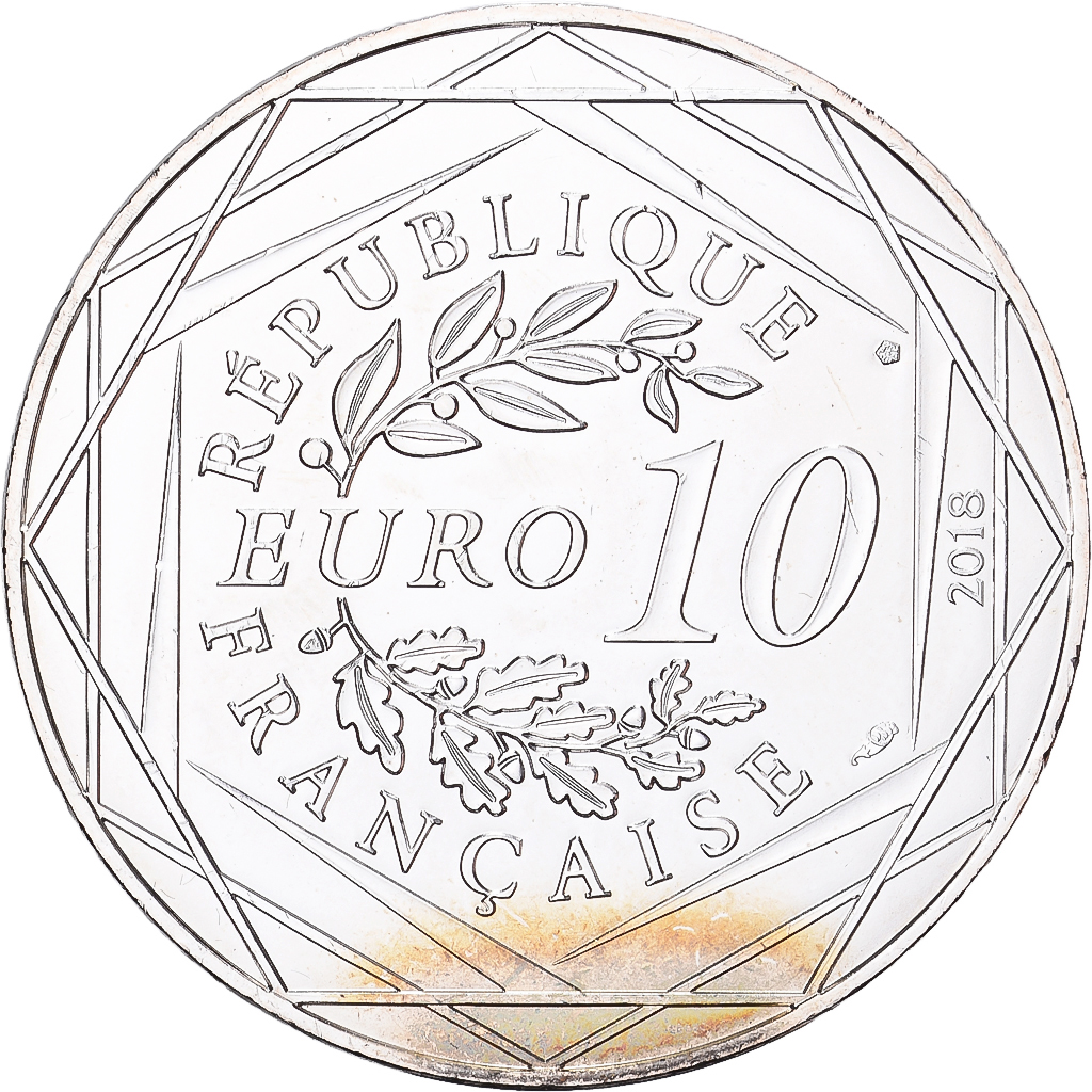 France, 10 Euro, Mickey Falaise d'Étretat, 2018, Monnaie de Paris, Argent, SPL