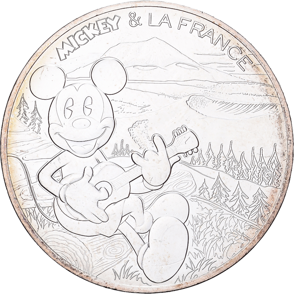 France, 10 Euro, Mickey en Auvergne-Ode aux Volcans., 2018, Monnaie de Paris