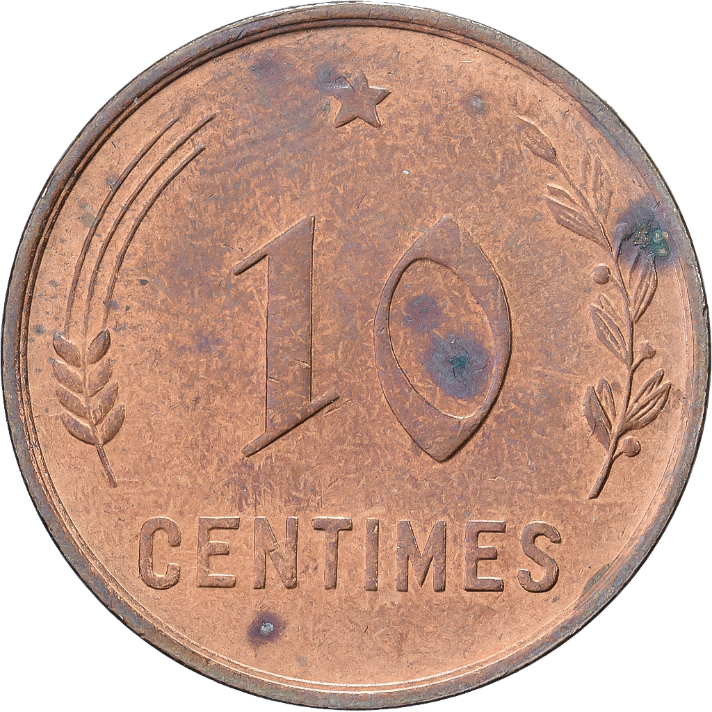 Luxembourg, Charlotte, 10 Centimes, 1930, Bronze, VF, KM:41