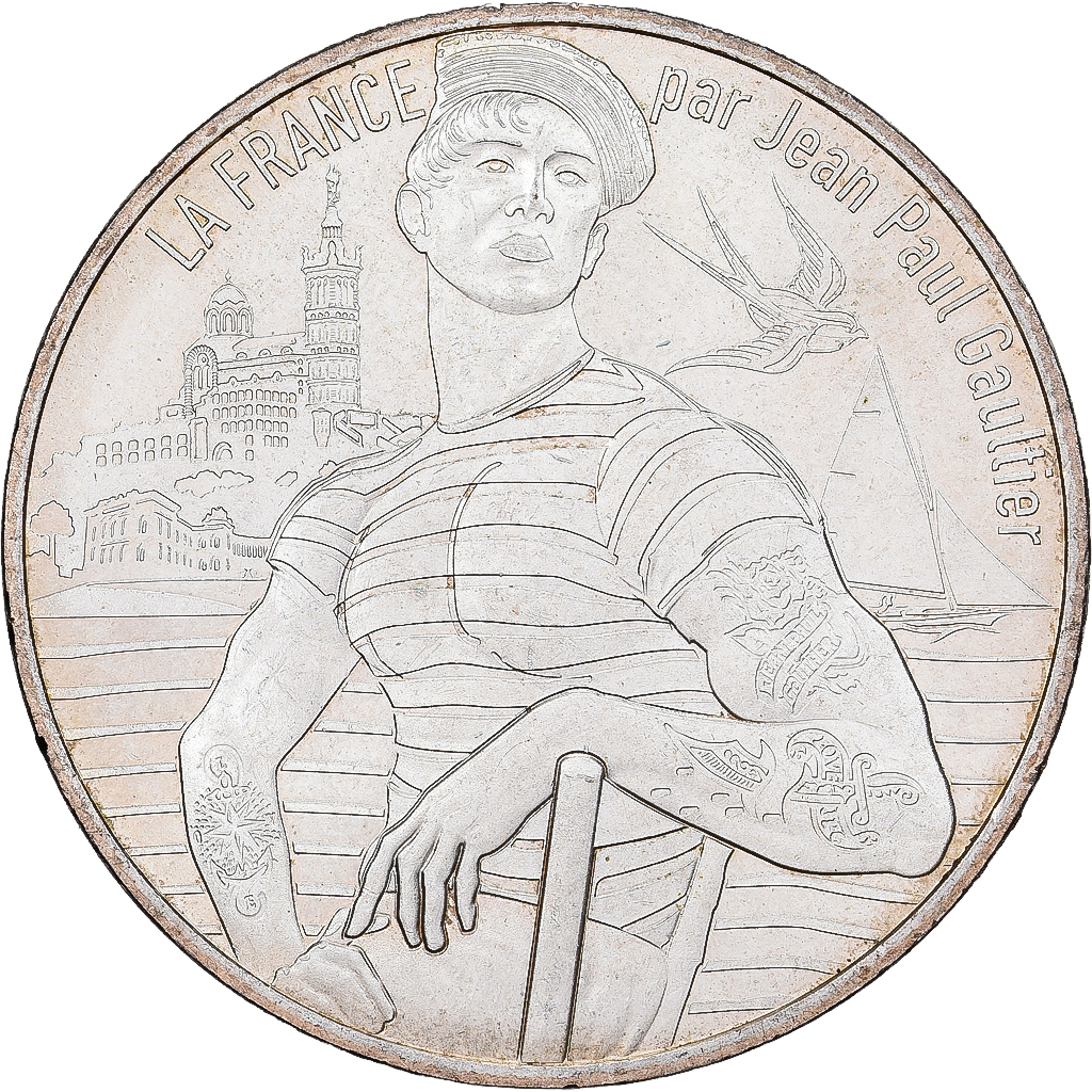 France, 10 Euro, Jean-Paul Gaultier (La Provence rayonnante), 2017, MDP, Argent