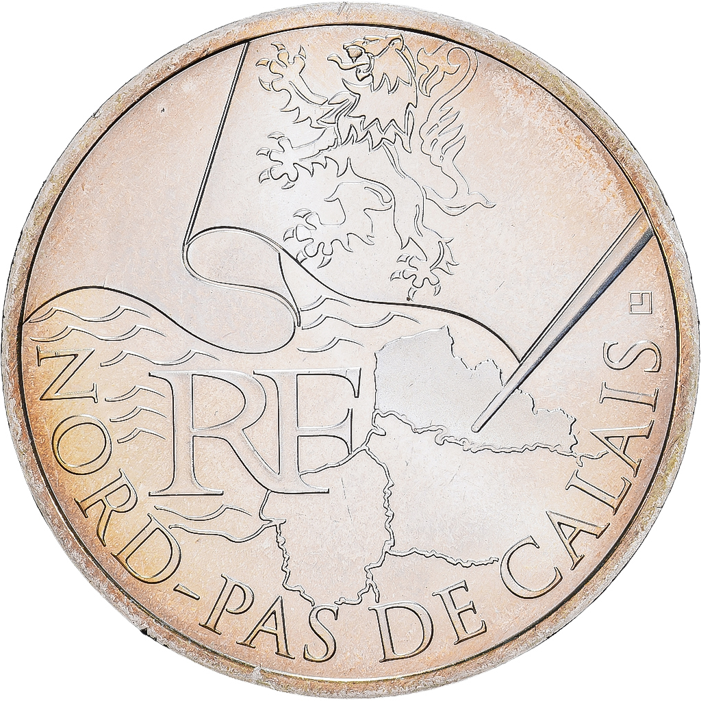 Frankreich, 10 Euro, Nord-Pas-de-Calais, FDC, 2010, Paris, Silber, UNZ