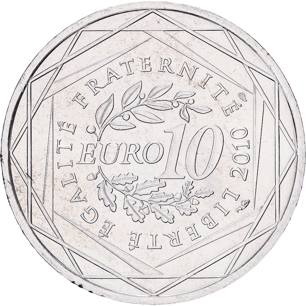 France, 10 Euro, Euros des régions, Languedoc-Roussillon, 2010, Paris, Argent