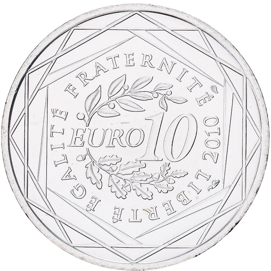 Frankreich, 10 Euro, Martinique, 2010, Paris, UNZ, Silber, Gadoury:EU399