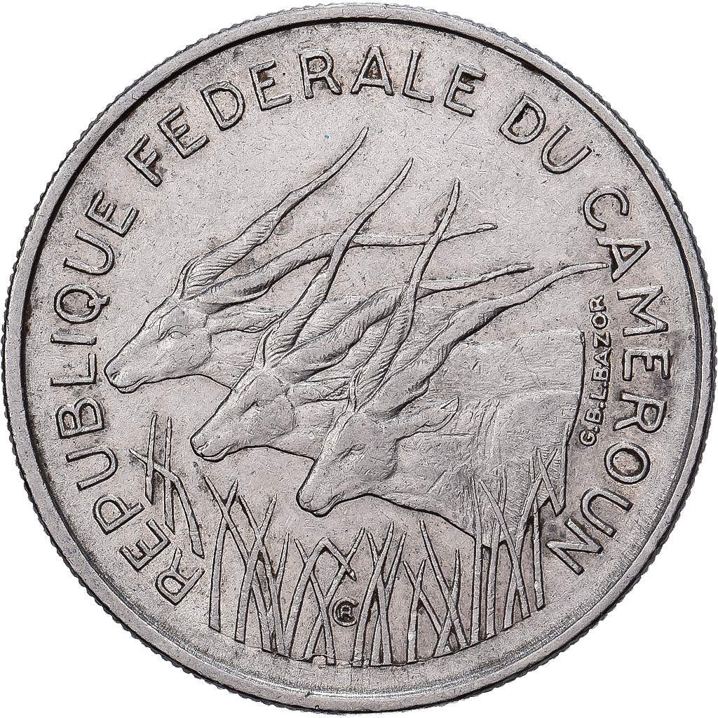 Coin, Cameroon, 100 Francs, 1971, EF, Nickel, KM:15