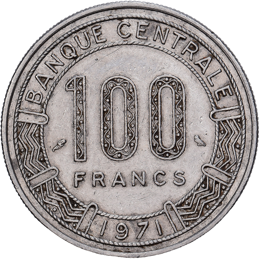 Coin, Cameroon, 100 Francs, 1971, EF, Nickel, KM:15