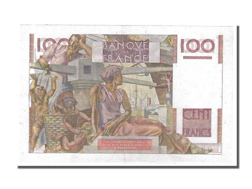 Banknote, France, 100 Francs, 100 F 1945-1954 ''Jeune Paysan'', 1946