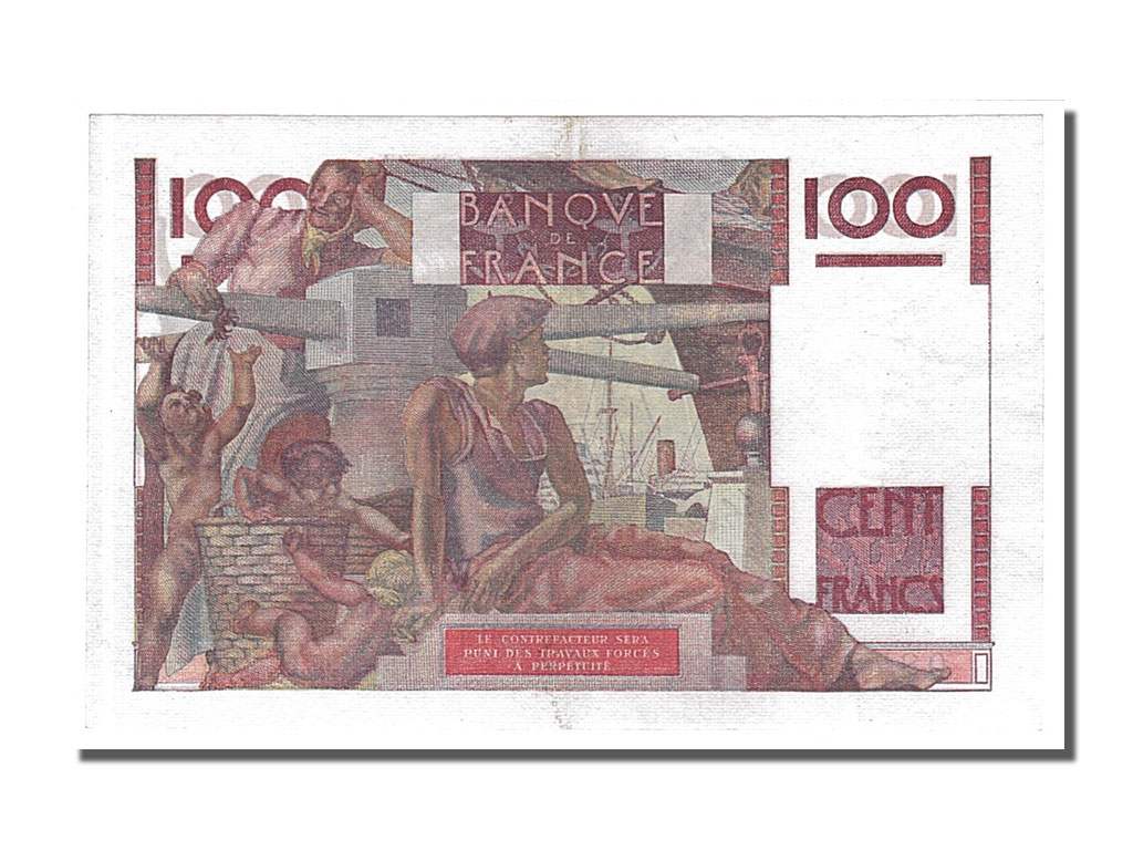 Banknote, France, 100 Francs, 100 F 1945-1954 ''Jeune Paysan'', 1949
