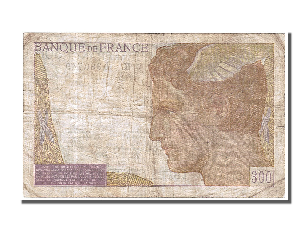 Banknote, France, 300 Francs, 300 F 1938-1939, 1938, 1938-10-06, VF