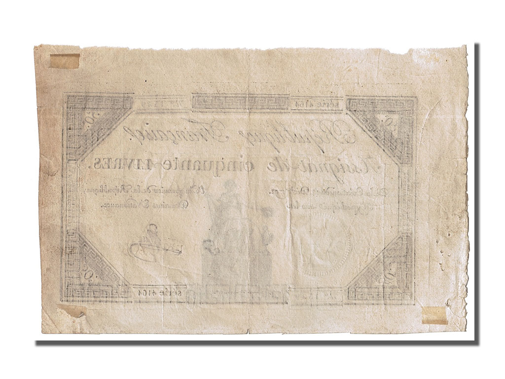 Banknote, France, 50 Livres, 1792, Lehu, EF(40-45), KM:A72, Lafaurie:164