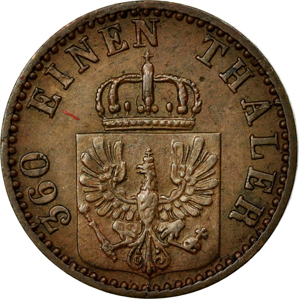 Coin, German States, PRUSSIA, Wilhelm I, Pfennig, 1867, Berlin, 