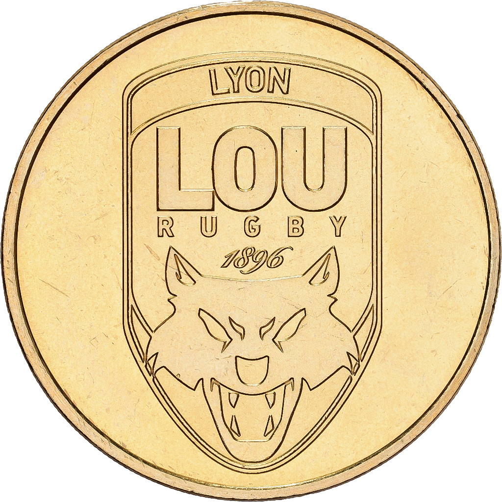 France, Token, Lyon LOU Rugby, 2017, Copper-nickel Aluminium, MDP, 