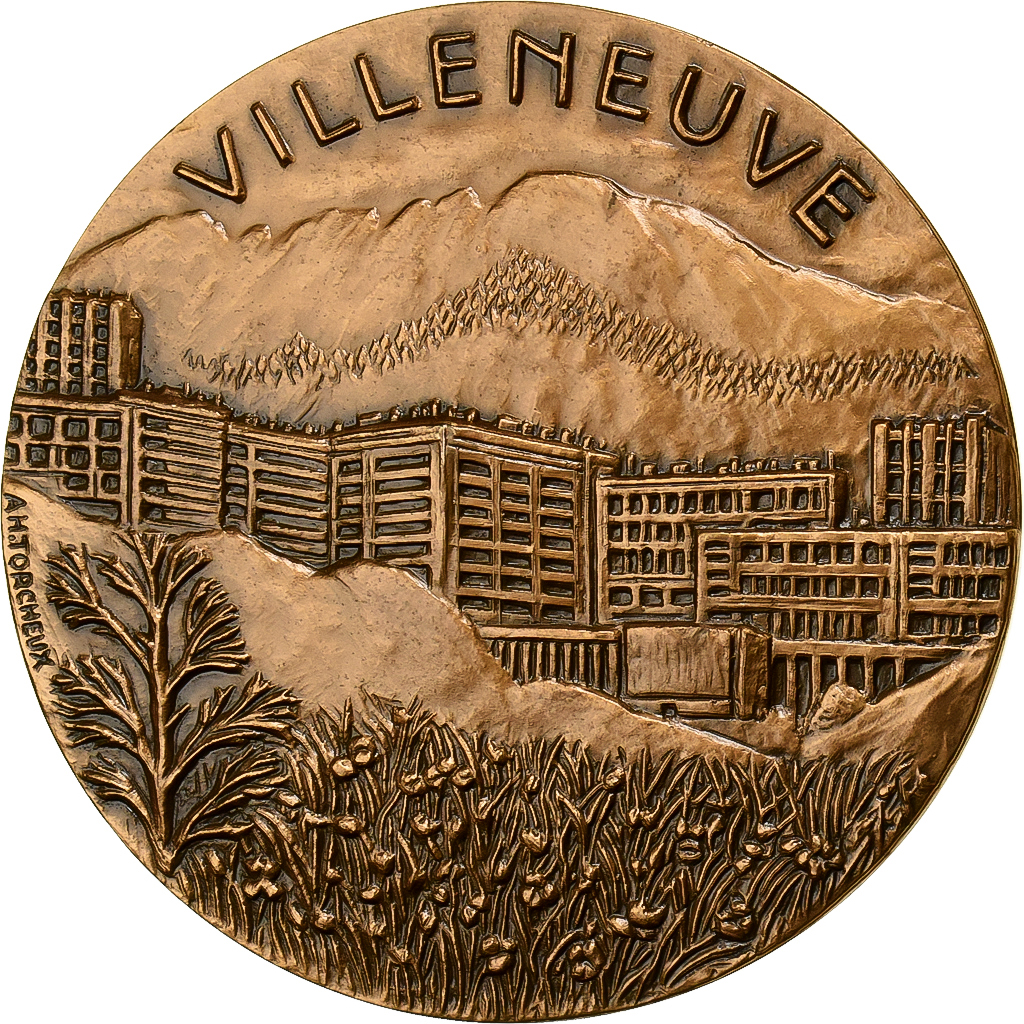 France, Medal, Ville d'Echirolles, 1983, Bronze, Torcheux, 