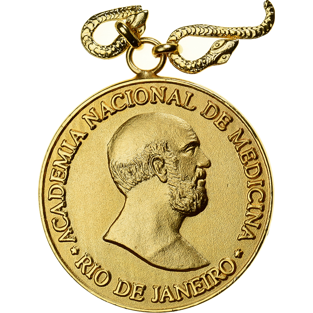 Brazil, Medal, Academia Nacional de Medicina, Rio de Janeiro, Gilt Metal, 