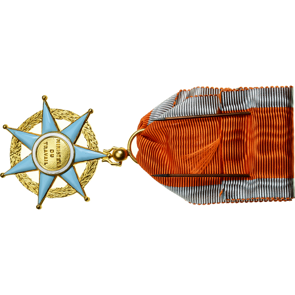 France, Mérite Social, Ministère du Travail, Officier, Medal, Uncirculated
