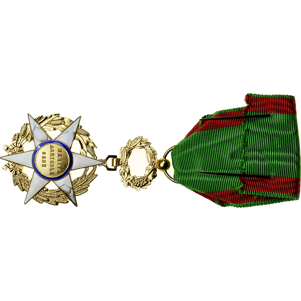 France, Médaille du Mérite Agricole, Medal, 1883, Officier, Excellent Quality