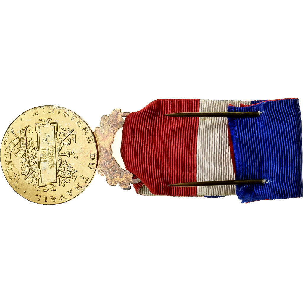 France, Médaille d'honneur du travail, Medal, 1981, Excellent Quality, Borrel