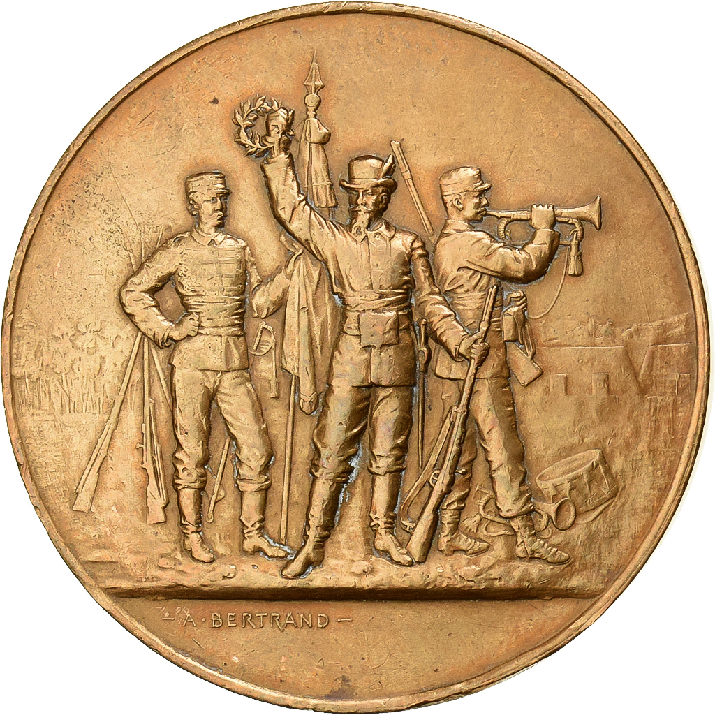 France, Medal, Concours de Tir, Bronze, Arthus Bertrand, 