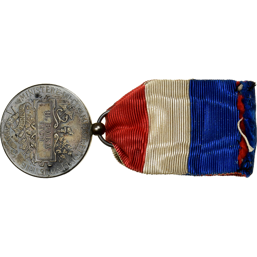 France, Industrie-Travail-Commerce, Medal, 1901, Very Good Quality, Borrel.A