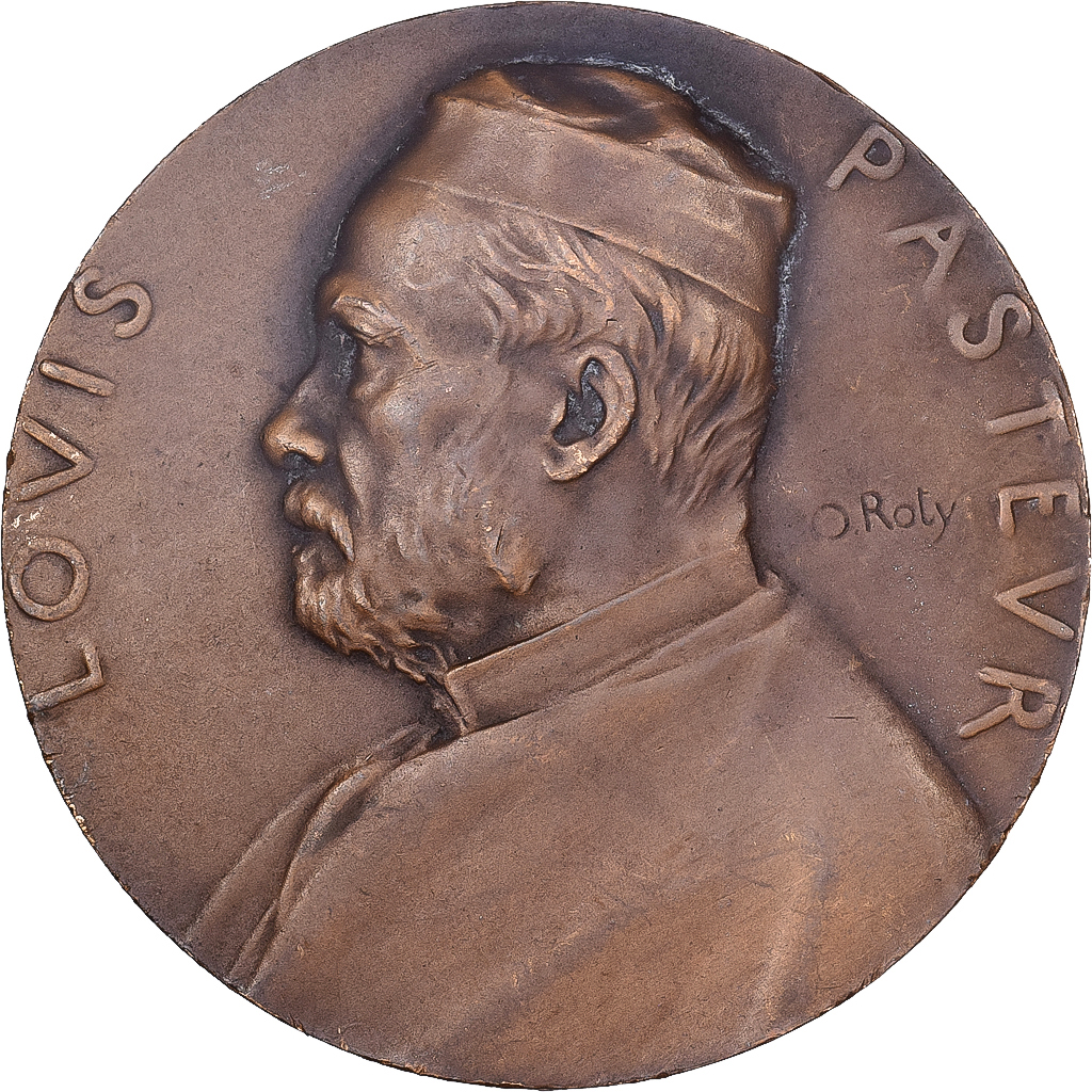 France, Medal, Louis Pasteur, 1888, Bronze, Roty, 