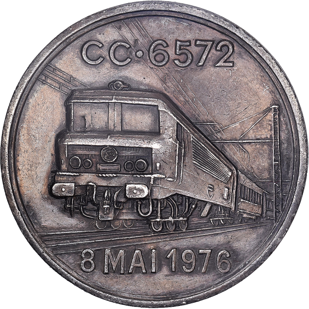 France, Medal, Résistance Fer, 1976, Silvered Metal, 