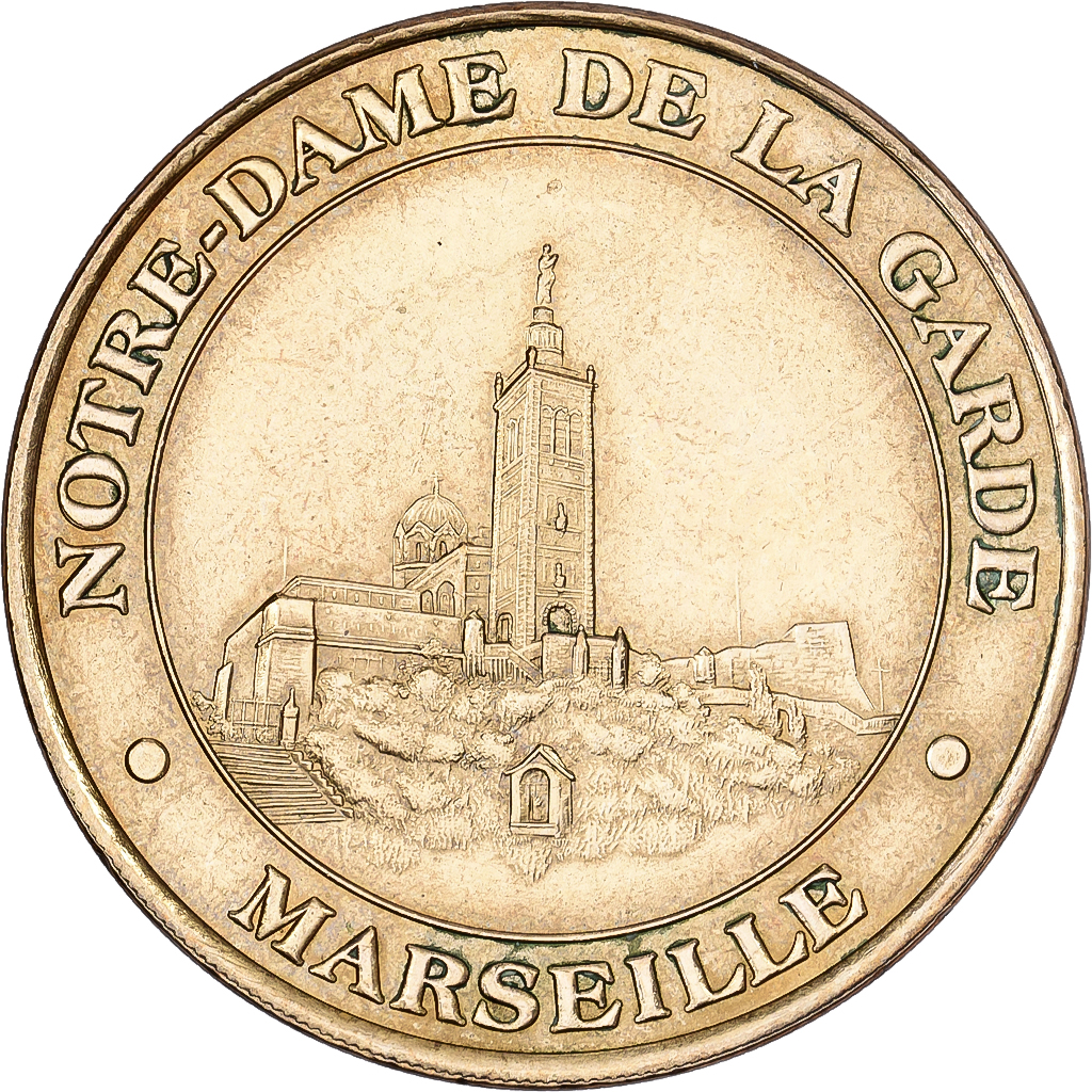 France, Token, Marseille - Notre Dame de la Garde, 1998, Copper-nickel