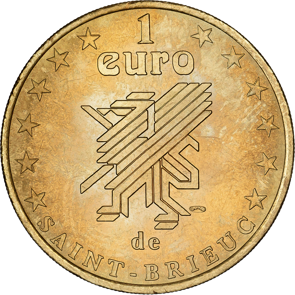 France, Token, Euro des Villes, 1 Euro Saint-Brieuc, 1997, Copper-nickel