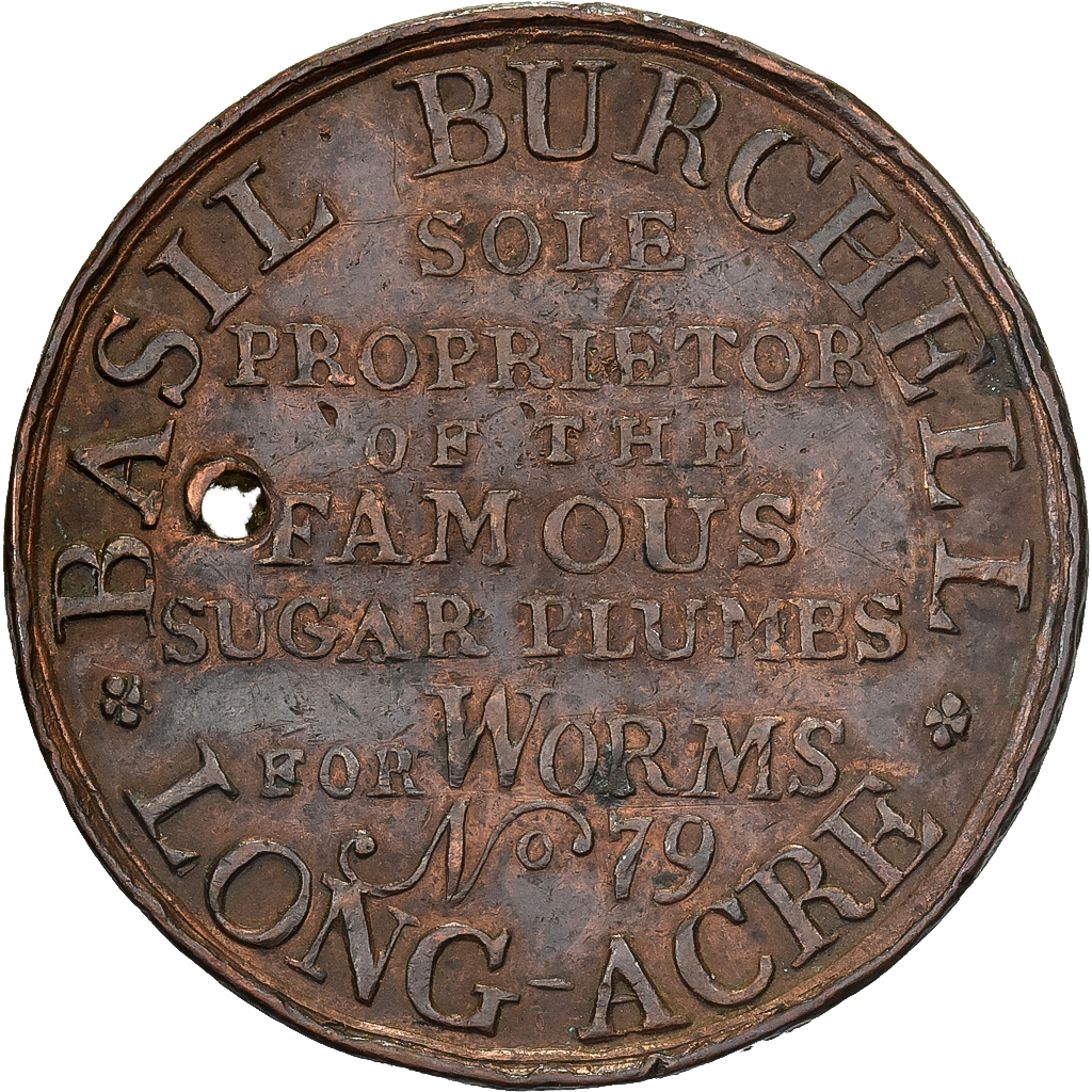 United Kingdom, Halfpenny Token, Basil Burchell, Copper, 