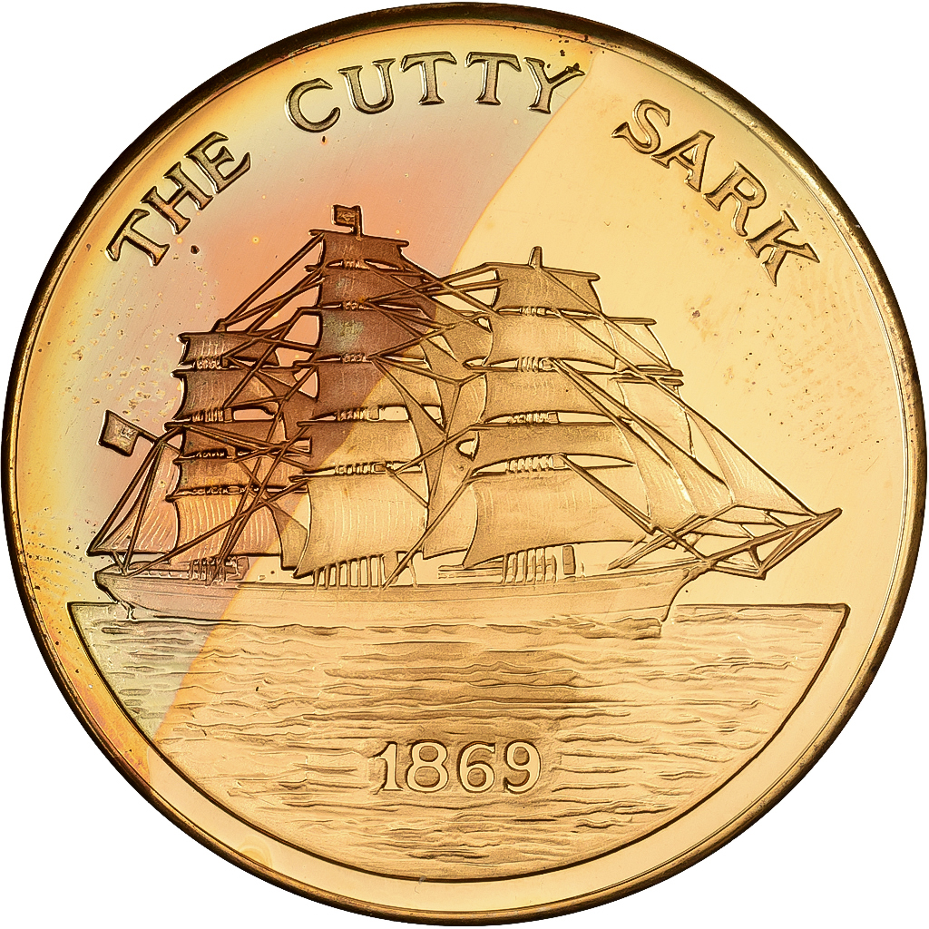 United Kingdom, Token, The Cutty Sark, Copper-nickel Aluminium, MS(63)