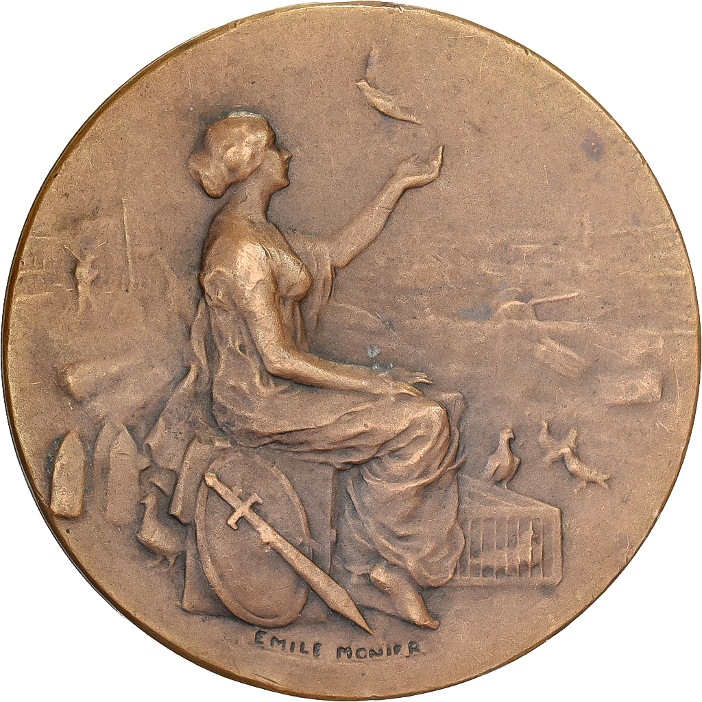 France, Medal, Ministère de la Guerre, Communications aériennes, Bronze