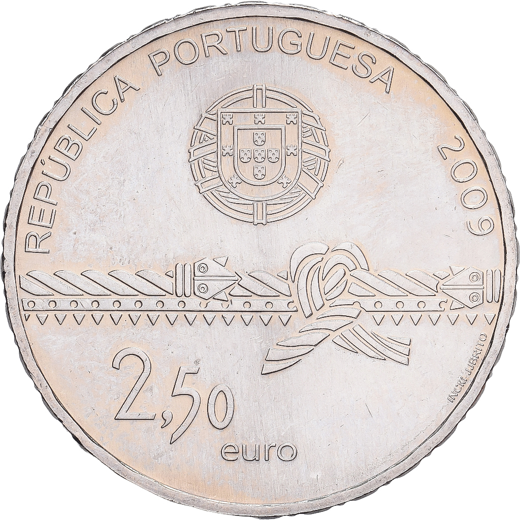 Portugal, 2-1/2 Euro, Torre de Belem, 2009, Cupro Nickel, VZ
