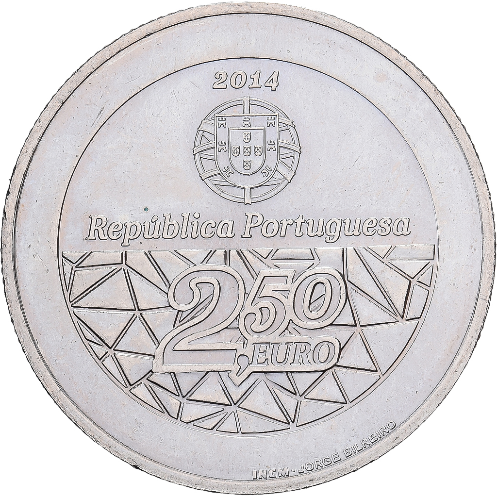 Portugal, 2,5 Euro, 35° Aniversario Serviço National de Saude, 2014, Lisbon